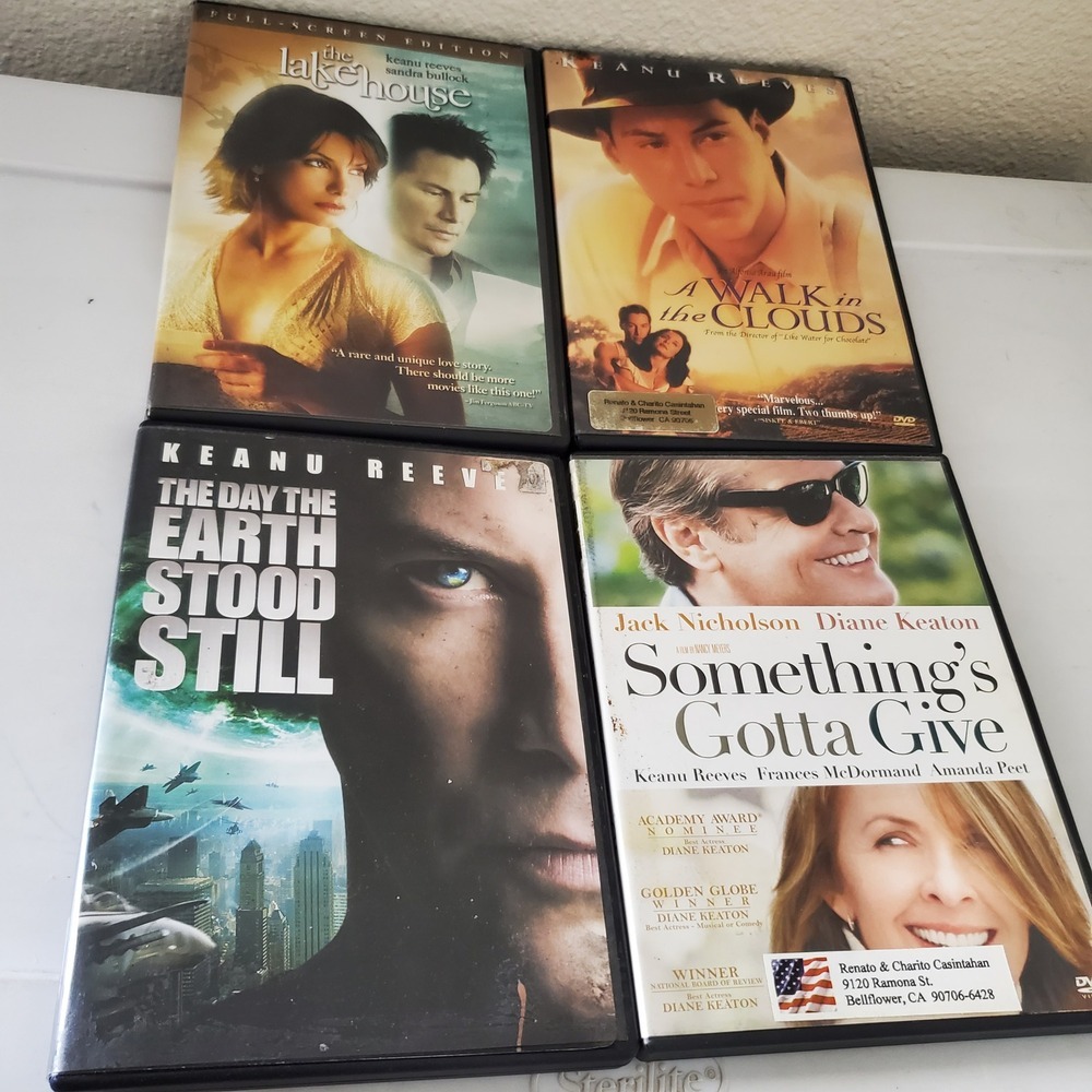 Keanu Reeves DVD Lot The Lake House A Walk in the Clouds Day Earth Stood Still